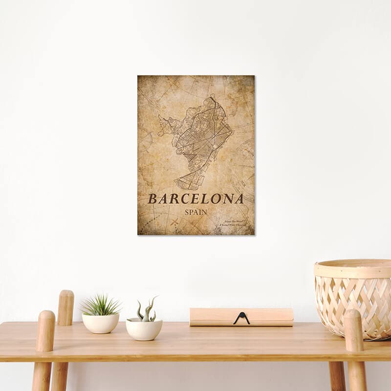 Poster City Map Barcelona