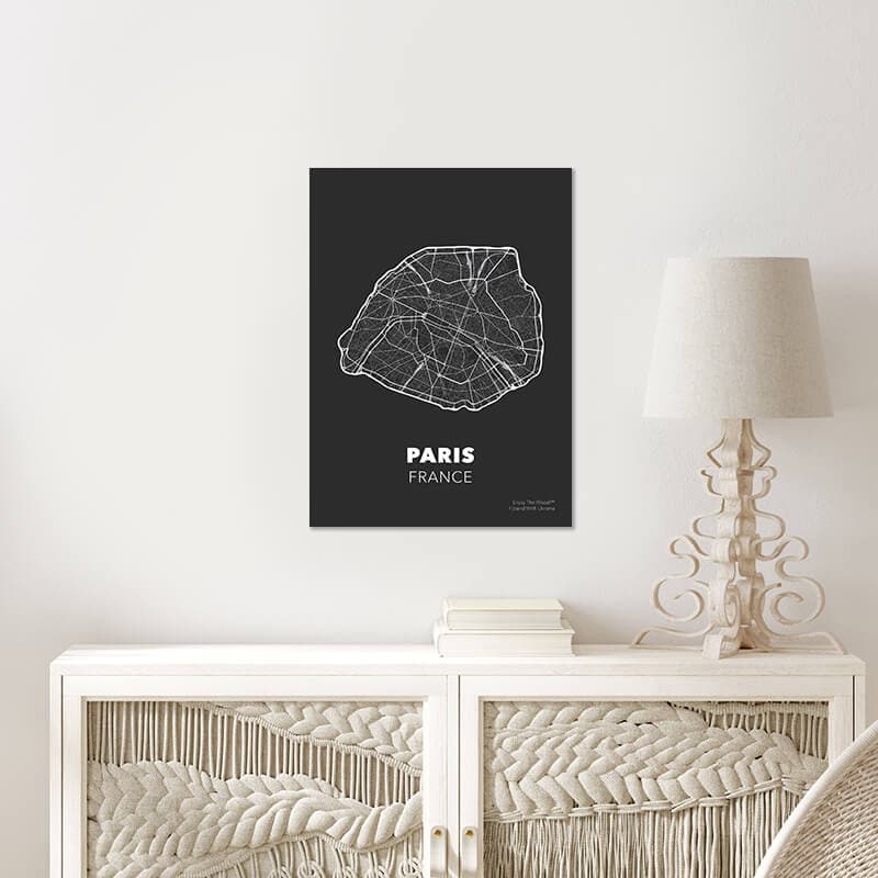 Poster City Map Paris