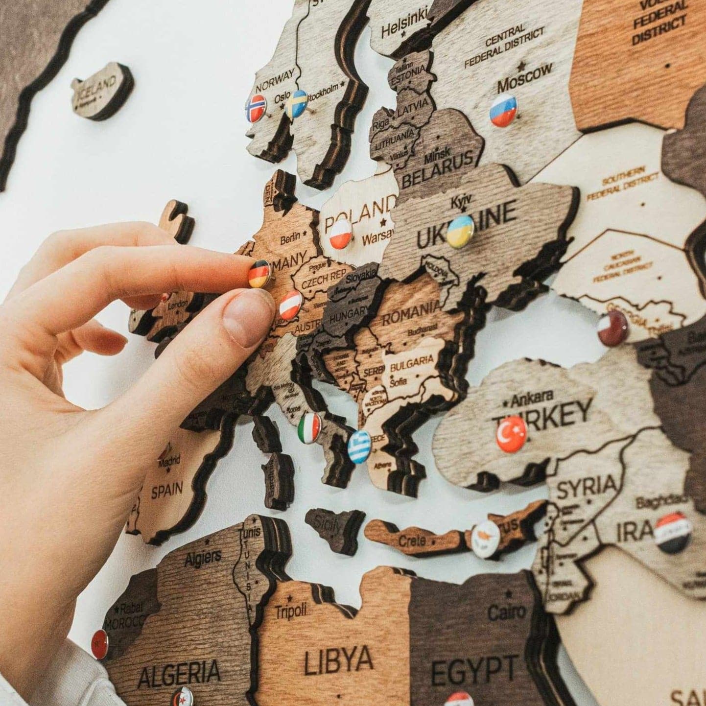 Map Pins With Flags