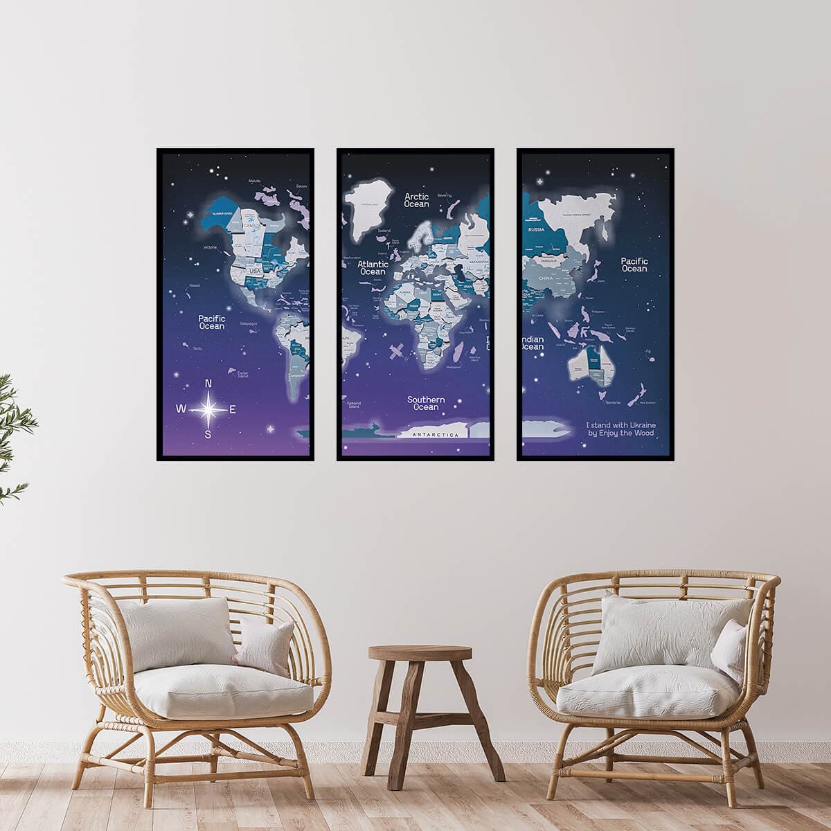 large triptych wall art