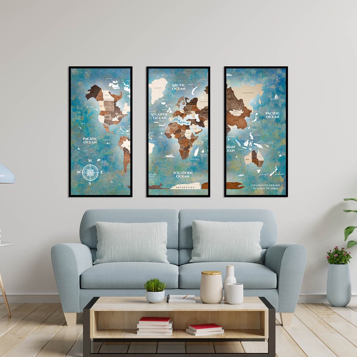 modern triptych wall art