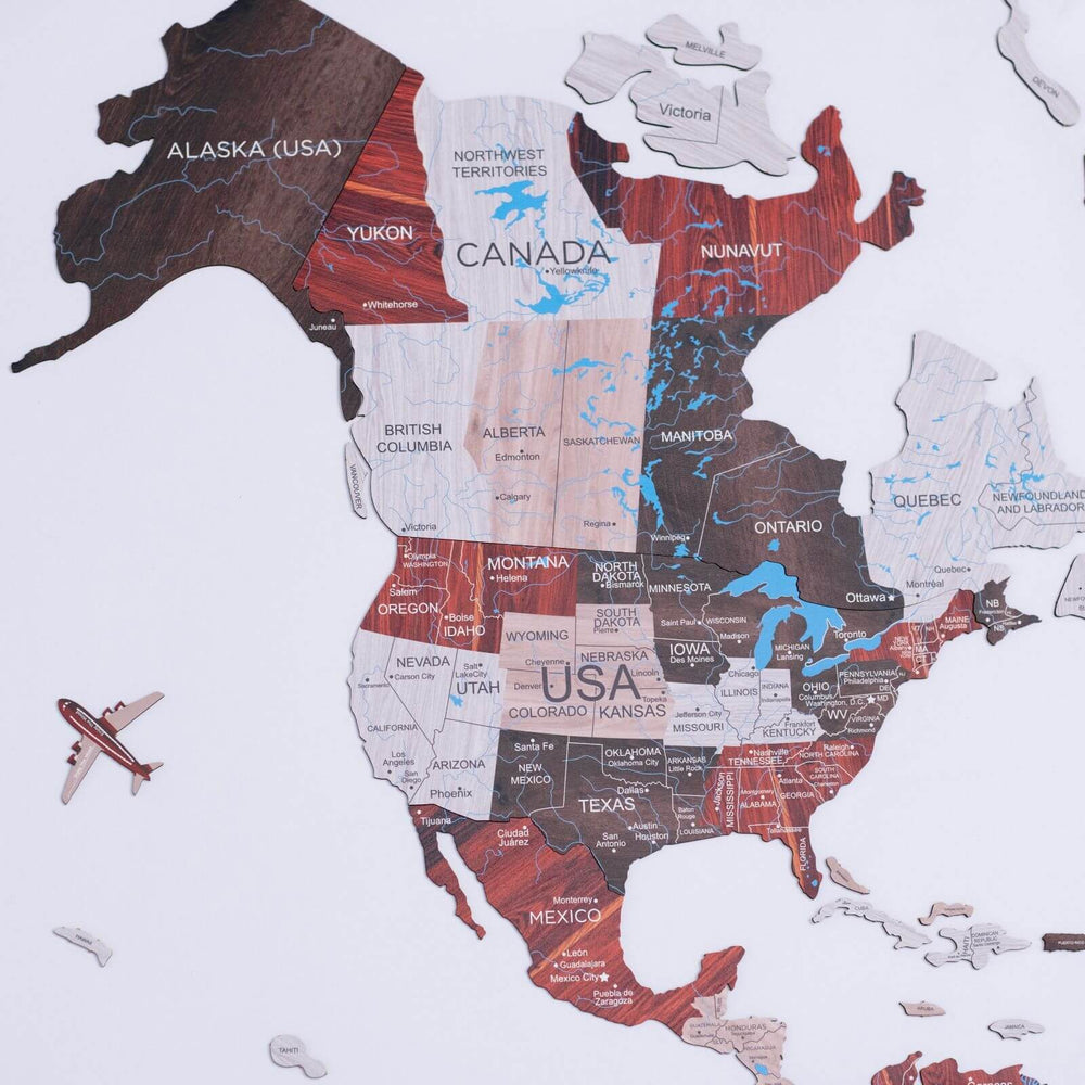 2D Wooden World Map Urban ‣ Enjoy The Wood ‣ Order Now