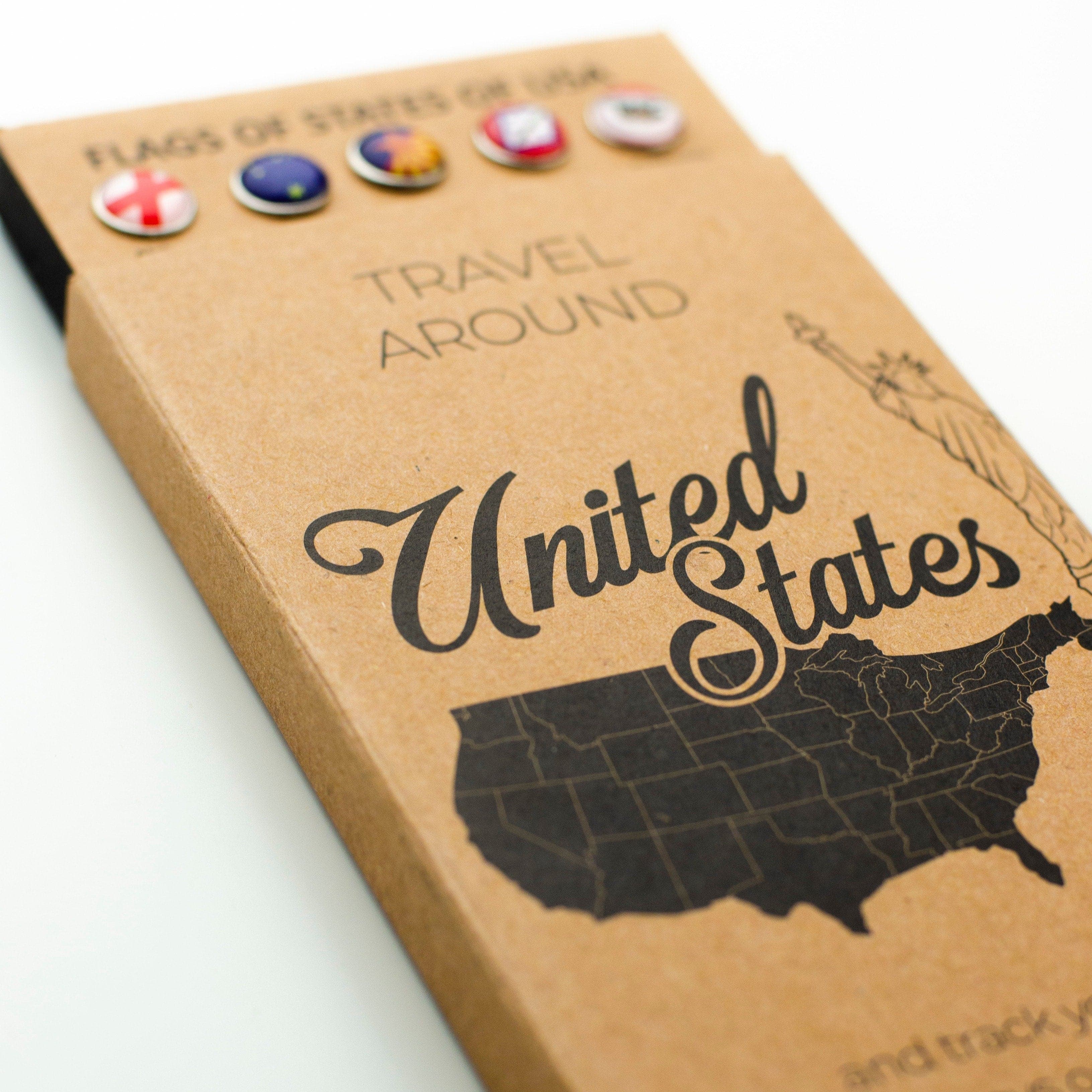 USA Flags Push Pins by EnjoyTheWood 