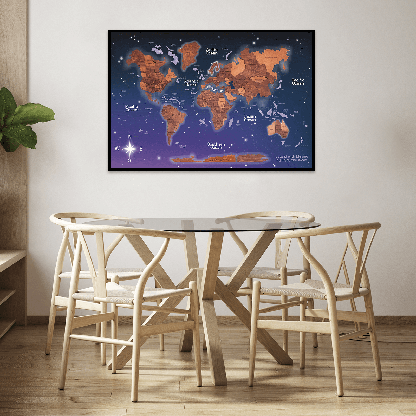 panel world map