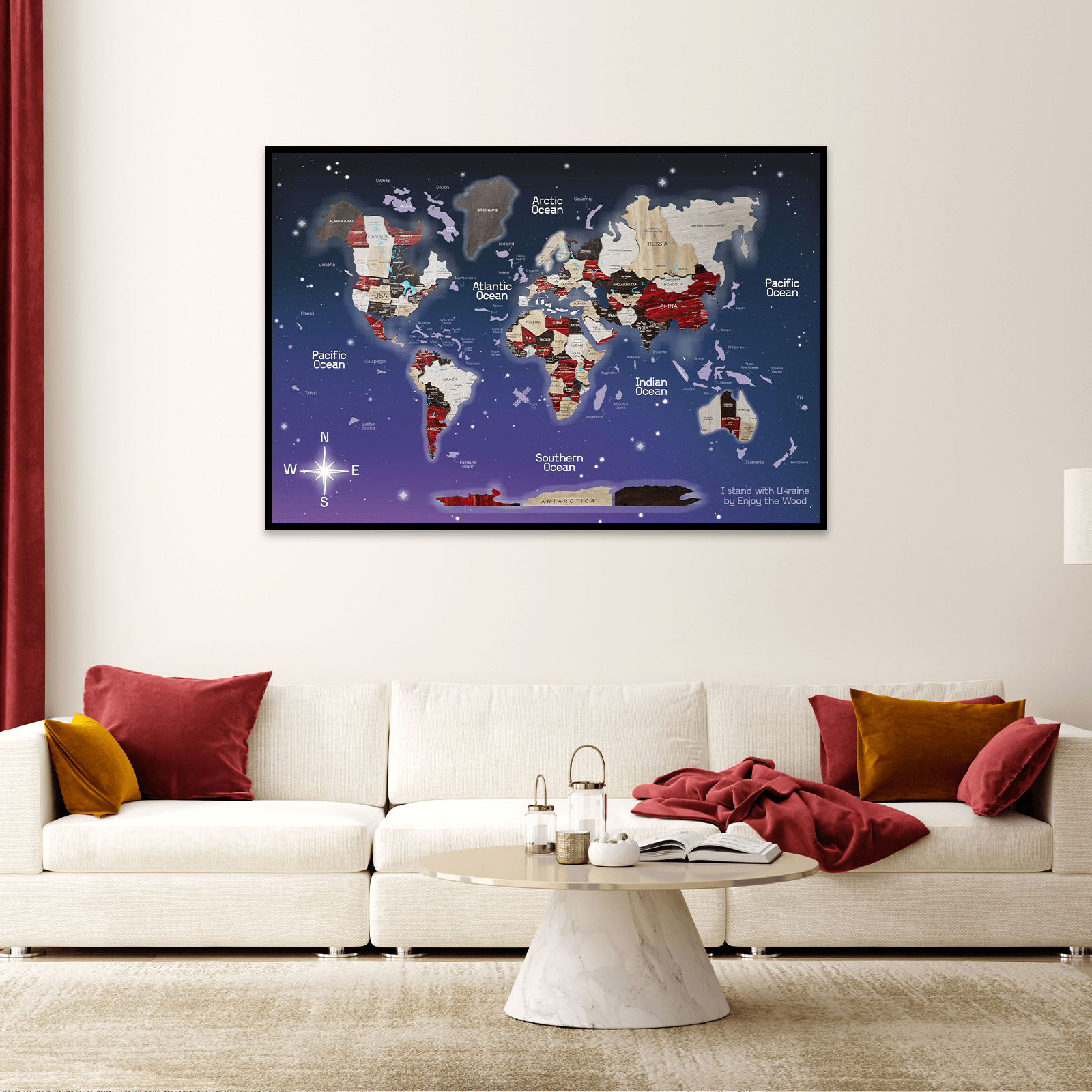 Wooden World Maps For Wall Decor • Enjoy The Wood