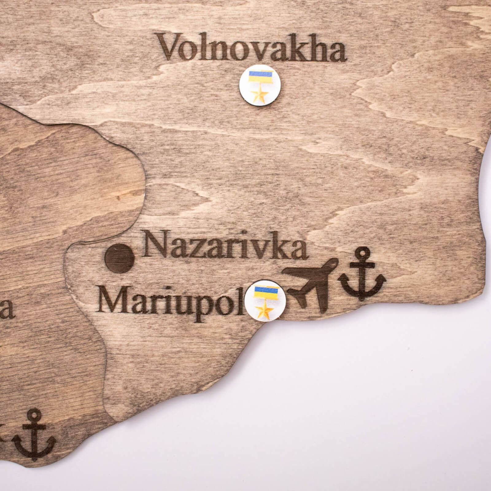 wooden ukraine map