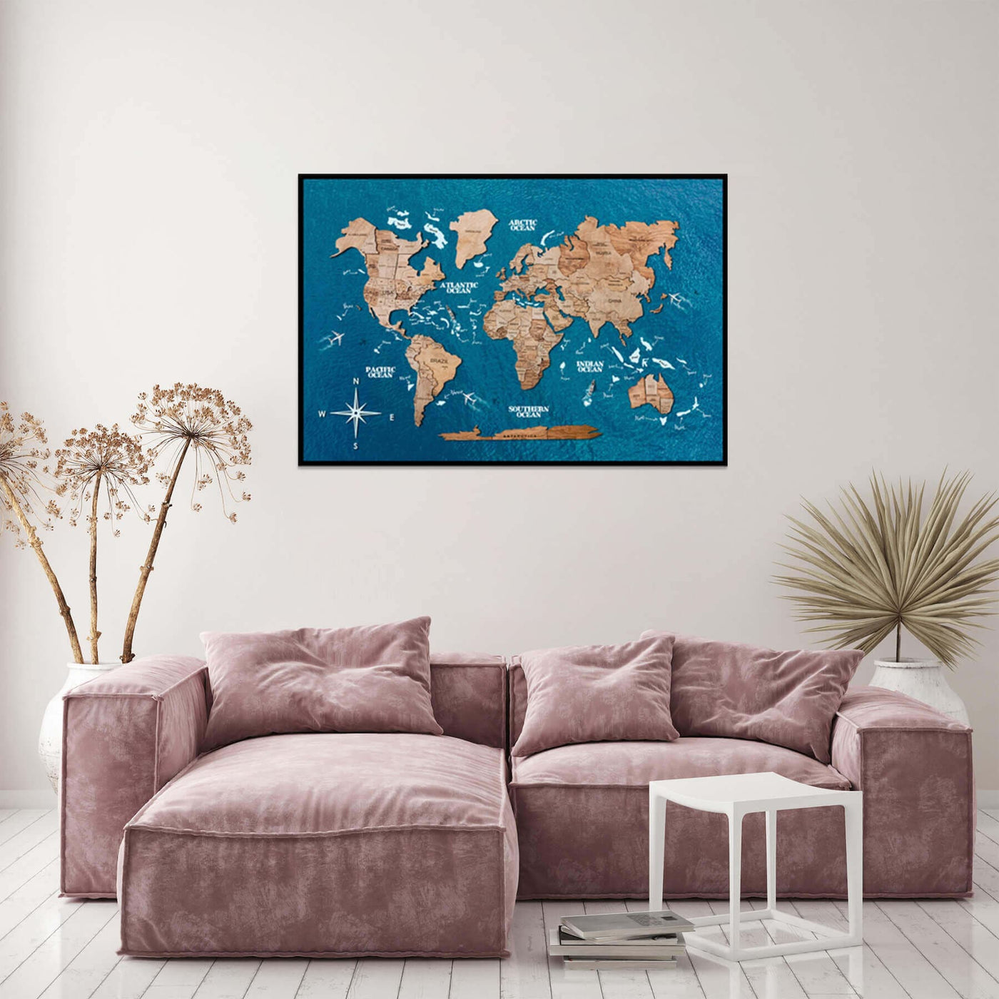 Fibreboard Map of The World | Unique Wall Decor in Enjoy The Wood ...